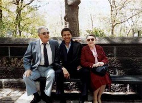 B. Hussein with White Grandparents