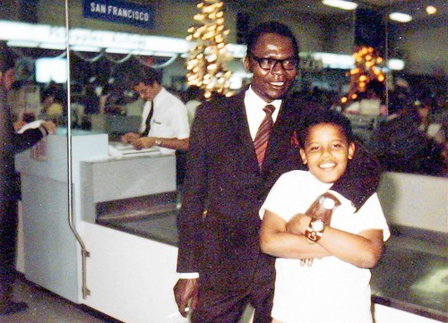 B. Hussein with Father