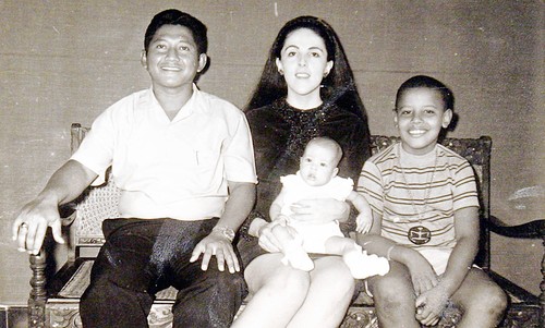 B. Hussein with Mother & Stepfather
