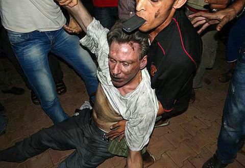 Ambassador Stevens in the hands of Mohammedans